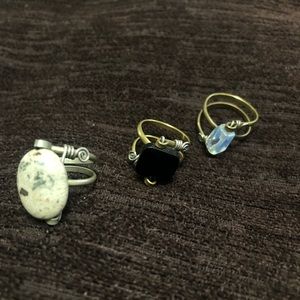Handmaiden metal rings with stone accents